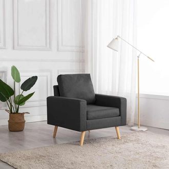 vidaXL Vidaxl - Sill&oacute;n De Tela Gris Oscuro