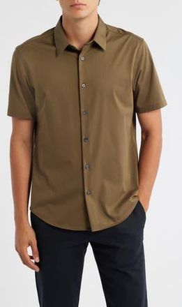 Theory Irving Short Sleeve Button-Up Shirt in Duffle at Nordstrom Rack, Size Large