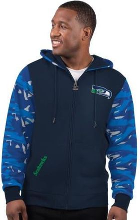 Starter Mens Starter Navy Seattle Seahawks Thursday Night Gridiron Vintage Logo Full-Zip Hoodie at Nordstrom, Size Xx-Large