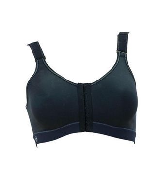 Anita Womens Active Front Close Sports Bra - Black Cotton - Size 34B