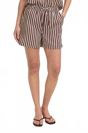 b.young Striped Regular Fit Shorts In French Roast