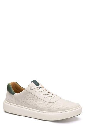 Johnston & Murphy Anders Perforated Sneaker in White/Green Suede at Nordstrom, Size 11.5