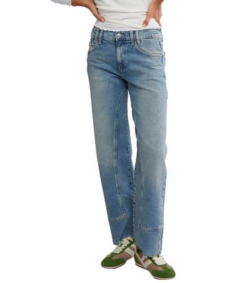 Free People Risk Taker Mid-Rise Mantra Straight Jean