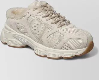 Dior mesh panel sneakers rubber sole design