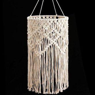 OEM Pantalla De L&aacute;mpara Colgante Estilo Bohemio - 25 Cm - Blanco C&aacute;lido