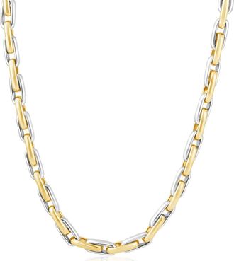 Pompeii3 Mens Long Round 14k Gold (100gram) or Platinum (188gram) 6.5mm Link Chain Necklace 22