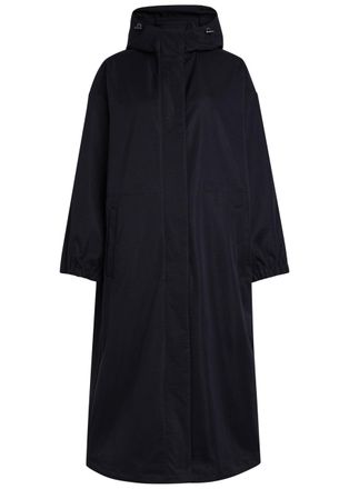 Emporio Armani Hooded Twill Parka Coat - Navy - 48 (UK16 / XL)