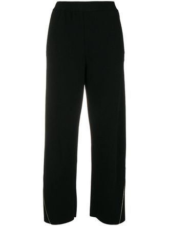 Stella McCartney straight-fit trousers - women - Polyester/Viscose - 36 - Black