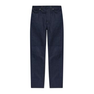 Stone Island Straight Jeans, male, Blue, Size: W31 Selvedge Indigo Straight-Leg Jeans