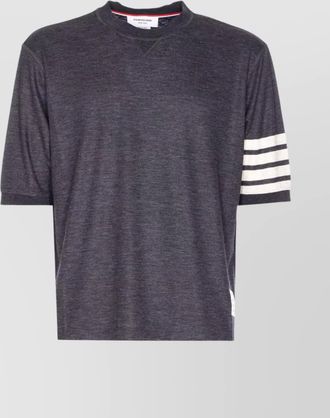 Thom Browne iii striped sleeve crewneck short sleeves