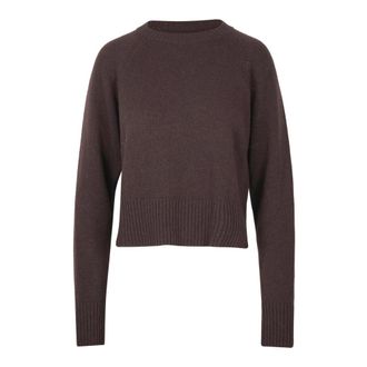 Jucca Rondgebreide trui - Dames - Ronde hals truien - Bruin - L - Wol - Truien & Vesten