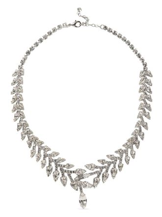 Jennifer Behr Arden crystal necklace - women - Crystal/Rhodium Plated Brass - One Size - Silver