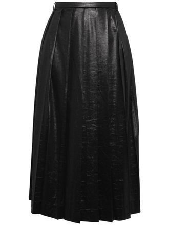 Low Classic pleated midi skirt - Black