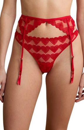 Etam Desir Heart Embroidered Garter Belt at Nordstrom Rack, Size Medium