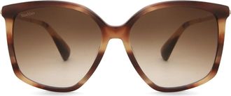 Max Mara MM0055 48F Womens Sunglasses Tortoiseshell Size 56