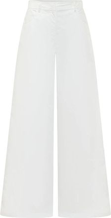 Msgm Wijde pijpen broek - Dames - Wijde Broeken - Wit - S - Broeken