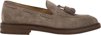 Brunello Cucinelli Brunello Cucinelli Mens Suede Moccasins With Tassels - Grey - Size EU 44