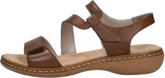 Rieker Regina Sandal - Dames - Sandalen - Bruin - 42 EU - Leer - Schoenen