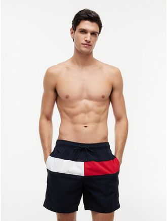 Tommy Hilfiger Mens Flag Logo 7 Swim Trunk - Navy - 3XL