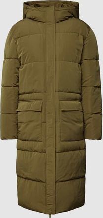 Jake*s Casual Steppmantel mit Kapuze in Oliv, Gr&ouml;&szlig;e 40