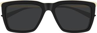 Saint Laurent SL765001 Square Full Rim Sunglasses - Black