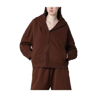 Entire studios Eternal Zip - Dames - Vesten met rits - Bruin - S - Katoen - Hoodies & sweatvesten