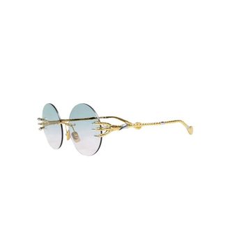 Anna-Karin Karlsson THE Claw & THE Nest Round Gold SUN Sunglasses - female - Anna Karin Karlsson - Sunglasses - Yellow - ONE SIZE - Accessories