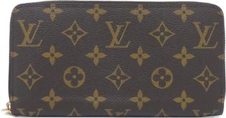 Louis Vuitton Monogram Marron Coated Canvas Long Wallet (Bi-Fold) (Pre-Owned)