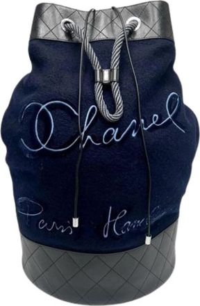 Chanel Pre-owned Vintage Shoulder Bag - Dames - Vintage Rugzakken - Blauw - ONE Size - Vintage