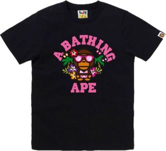 A Bathing Ape (WMNS) A Bathing Ape Lisa College Summer T-Shirt Black 2M20-210-303-BLK
