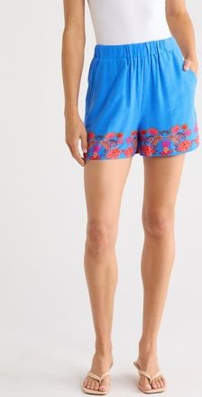 Sugarlips Jass High Waist Shorts in Blue-Red-Multi at Nordstrom, Size X-Small