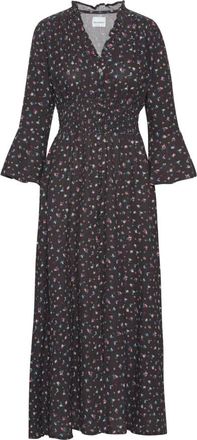 Americandreams Sally Katoenen Lange Jurk - Dames - Maxi kleedjes - Zwart - M - Katoen - Kleedjes
