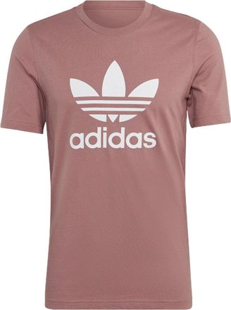 adidas Mens adidas originals T-SHIRT Logo Sports Breathable Short Sleeve T Wine Red T-Shirt HN5446