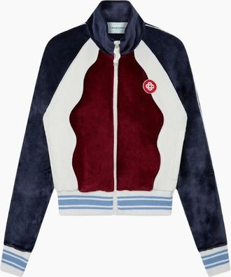 Casablanca Mens Casablanca Panelled Track Top Burgundy Jacket - Size: Regular/36