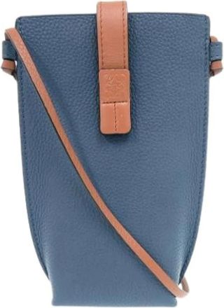 Loewe Pre-owned Cross Body Bags, female, Blue, Size: ONE SIZE Pre-owned The Gate Pocket crossbody bag