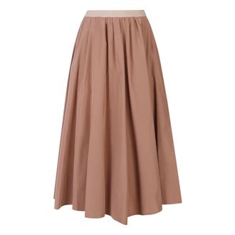 Forte_Forte Midi Skirts, female, Pink, Size: M Chic Taffetta Longette Skirt