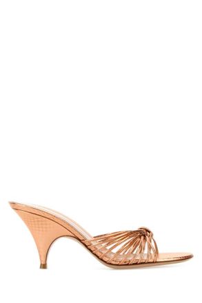 Gianvito Rossi Orange Textured Heels