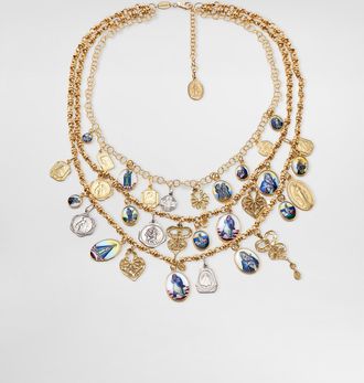 Dolce & Gabbana Sicily Necklace 18 Carat Yellow Gold - Woman Necklaces Gold Metal Onesize