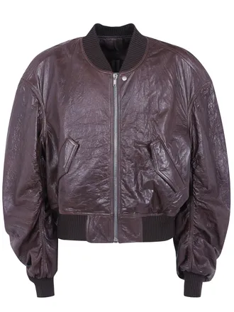 Rick Owens Jacket Padded Leather Secchia Flight