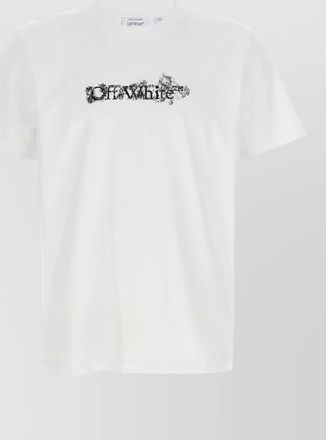 Off-white cotton printed t-shirt