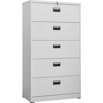 vidaXL Vidaxl - Armadio Classificatore Grigio Chiaro 90x46x164 cm in Acciaio