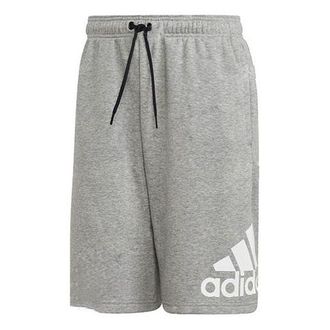 adidas M Mh Bos Short Ft Logo Printing Sports Drawstring Shorts Gray EB5260