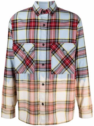 Marcelo Burlon Gonna con fantasia tie dye - Rosso