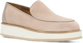 Aquatalia Honnete Waterproof Platform Flat in Warm Grey Suede at Nordstrom Rack, Size 10.5