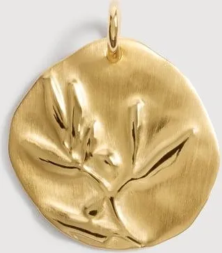Monica Vinader Gold Peace Pendant