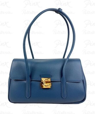 Coccinelle Shoulder Bags, female, Blue, Size: ONE SIZE C-Me Lock Bauletto Grande