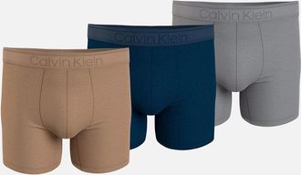 Calvin Klein Mens Calvin Klein 3 Pk Boxer Brief Sandalwood/Speakeasy/Griffin - Navy/Grey/Brown - Size: 35/34/32