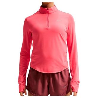 Nike Swift Dri-Fit UV 1/2-Zip Running Top Laufshirt f&uuml;r Damen | rot/rosa