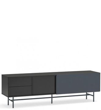 Teulat Design Lowboard nube 180 x 56 cm, Schwarz/Anthrazit