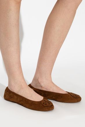 Tory Burch Reva Travel Ballet Flats, Womens, Brown